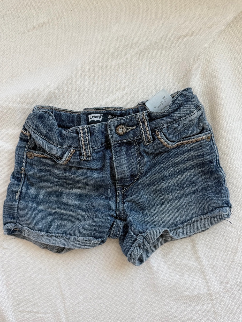 Levi's Girls Faded Blue Denim Shorts